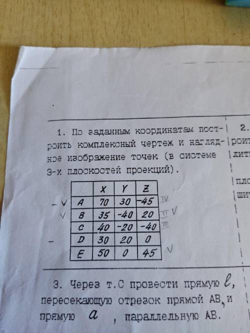 насчёт черчения! На то, что написано карандашом не обращайте внимания. Нужно всё построить на 1 черт