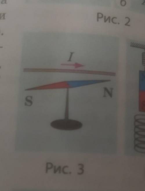 Яким полюсом має повернутися до нас маг- нітна стрілка (рис. 3)? Чи зміниться відповідь, якщо стрілк