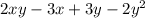 2xy - 3x + 3y - 2 {y}^{2}