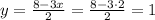 y=\frac{8-3x}2=\frac{8-3\cdot2}2=1