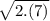 \sqrt{2.(7)}