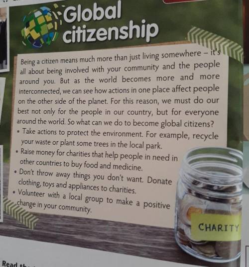 Project global citizenship about ecology