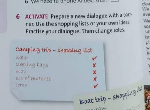 Prepare a new dialogue with a partner , Use the shopping lists or your own ideas Practise your dialo