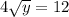 4\sqrt{y} =12