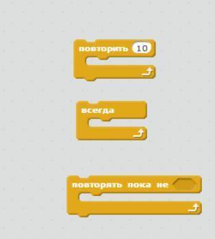 X Циклы. Урок 1 Определи количество различных циклов в игровой среде программирования Scratch. 4 2 1