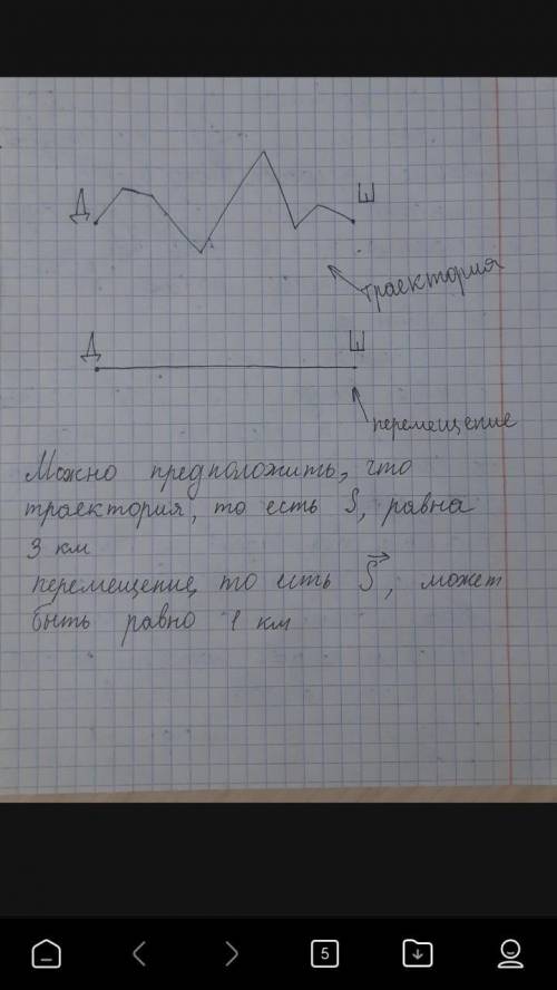 Начертите траекторию вашего движения из дома в школу и перемещение, рассчитайте разницу расстояний м