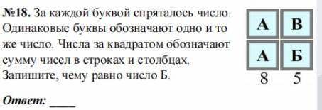 За каждой буквой спряталось число. Одинаковые буквы обозначают одно и то же число. Числа за квадрато