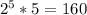 2^{5}*5=160