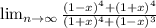 \lim_{n \to \infty} \frac{(1-x)^4+(1+x)^4}{(1+x)^4+(1-x)^3}