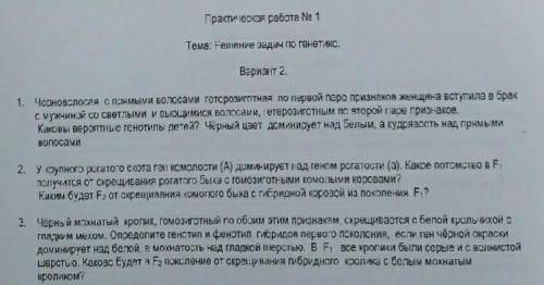 , с задачами по генетике. Распишите , буду очень благодарна