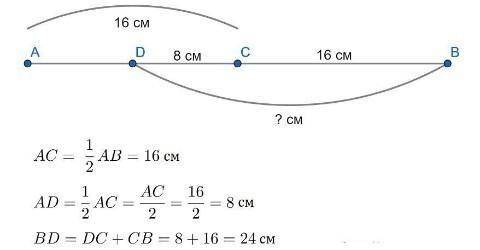 Довжина відрізку BD , якщо AC = 16 см