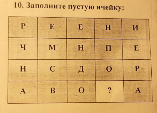 Блин очень надо Можете потом объяснить почему вы именно эту букву вставили