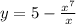 y = 5 - \frac{x {}^{7} }{x}