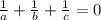 \frac{1}{a} +\frac{1}{b} +\frac{1}{c}=0