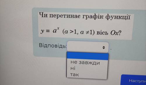 Пересекает ли график функции ось Оx?