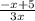 \frac{-x+5}{3x}