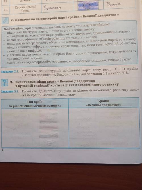 Визначте , др якого типу країн за рівнем економічного розвитку належать країни Великої двадцятки