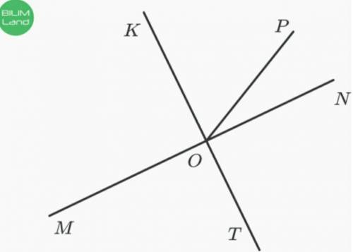 Прямые MN и KT перпендикулярны. Известно, что ∠MOP = 163°. Найди ∠TOP. ∠TOP = °