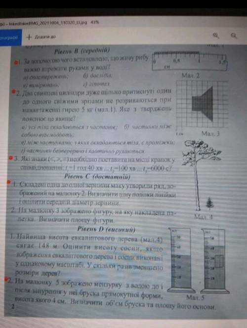 Фізика 7 клас Контрольна робота ,. не беріть з інтернета там обсолютно все не правильно дякую❤️