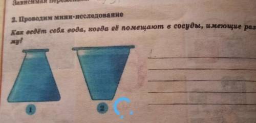 2. Проводим мини-исследование Как ведет себя вода, ковда её помещают в сосуды, имеющие разную фор 2