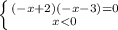 \left \{ {{(-x+2)(-x-3)=0} \atop {x