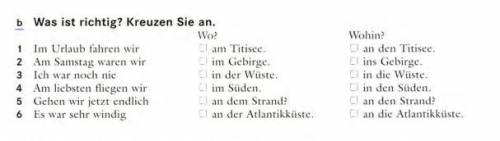 Übung 4. Urlaubsziele a) Wann sagt man auf - an - in? Ergänzen Sie und ordnen Sie zu b) Was ist rich