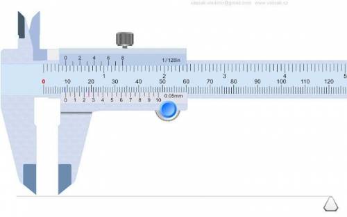 решить даю 50 б Определите показание штангенциркуля в мм