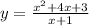 y = \frac{x {}^{2} + 4x + 3}{x + 1}