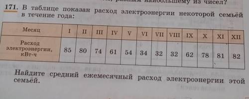 В таблице показан расход электроэнергии некоторой семьёй в течение года: Месяц I II III IV V VI VII