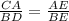 \frac{CA}{BD} =\frac{AE}{BE}