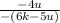 \frac{-4u}{-(6k-5u)}