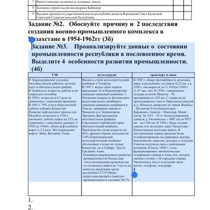 Задание №3. Проанализируйте данные о состоянии промышленности республики в послевоенное время. Выдел