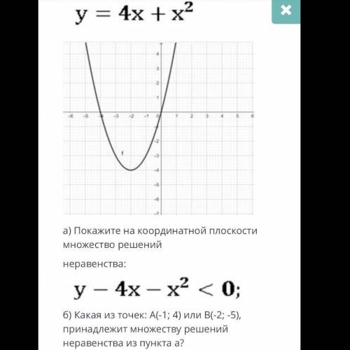 Покажите на координатной плоскости множество решений