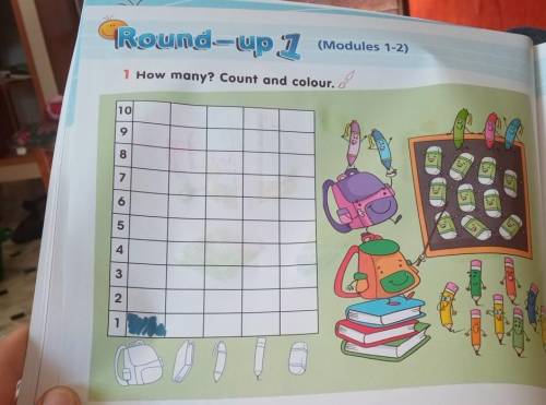 1 How many? Count and colour. 1 класс