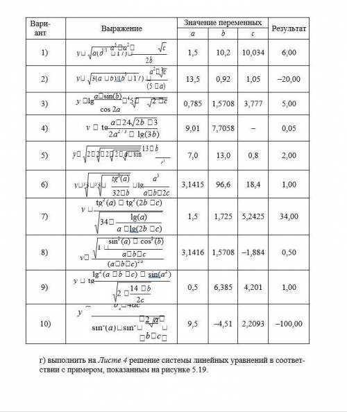 ВАРИАНТ 5 сделать в ВАРИАНТ 5