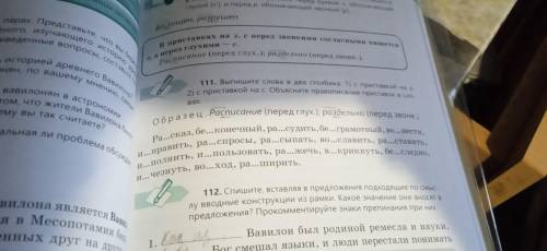 Упражнение 111. Выпишите слова в два столбика: 1) с приставкой на з 2) с приставкой на с. Объясните