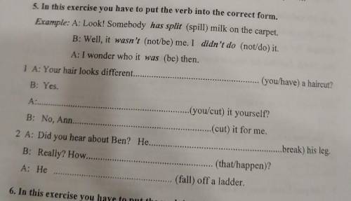 In this exercise you have to put the verbs in the correct form