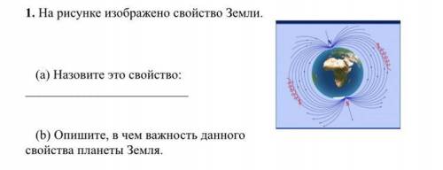 На рисунке изображено свойство Земли. (a) Назовите это свойство: ЭТО СОР 2 ПО ЕСТЕСТВОЗНАНИЮ