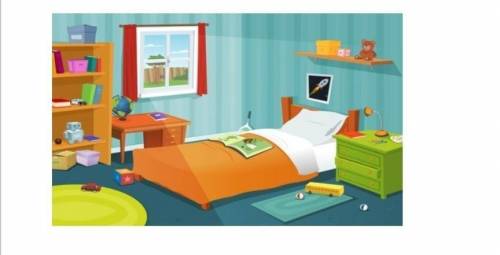 Task 4. Look at the room in the picture. What is there in the room?