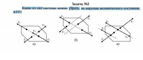 Какие из сил системы можно убрать, не нарушая механического состоянияАТТ?