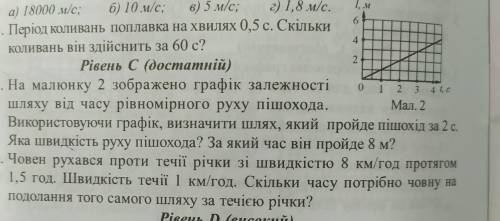 Hа малюнку 2 зображено графіk залежноеті няху від часу рівномірного руху пішохода. Використовуючи гр