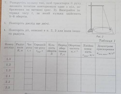 Розкрутіть кульку так, щоб траєкторія її руху якомога точніше повторювала одне з кіл, 30- бражених н