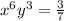 x^6y^3 = \frac{3}{7}