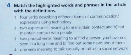 4 Match the highlighted words and phrases in the article with the definitions.