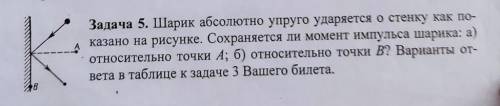 Сохранится ли момент импульса шарика относительно точки А? и почему?