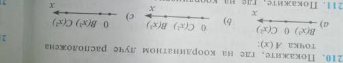 Покажите где на координатном луче расположена точка А(х)