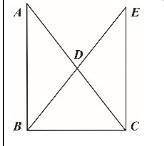 2 Задача: Медиана ВД треугольника АВС продолжена за сторону АС на отрезок ДЕ, равный ВД, и точка Е с
