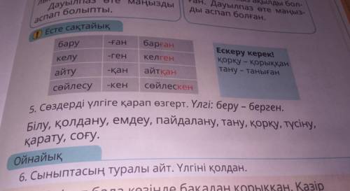 Четвёртый класс казахский язык страница 109 упражнение 5