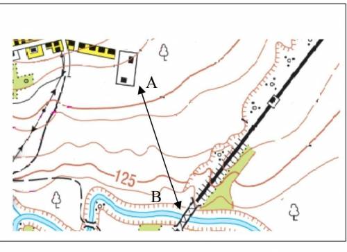 , заранее ❤️ По плану местности определите: a. расстояние от пункта А до железнодорожного моста ( ма
