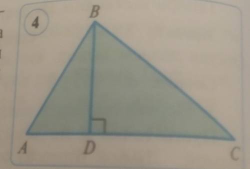 3. В АВС АВ = 13 cm, BC = 20 cm, BD- треугольника, И Она 4 равна 12 cm. Вычислите длины проекций сто